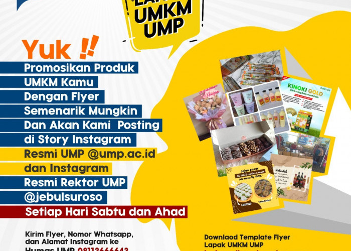 Rektor Ajak UMKM Bermedsos Promosikan Produk di Instgram UMP & Rektor UMP