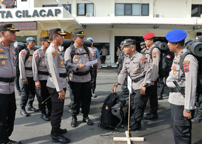 646 Personil Polresta Cilacap Diterjunkan Untuk Pengamanan Pemilu