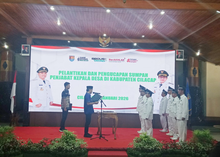 Isi Kekosongan Jabatan, Tujuh Penjabat Kepala Desa di Cilacap Dilantik 