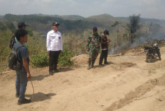 Kebakaran Lahan di Gunungtelu, Petugas Waspadai Sisa Api Tebangan Pinus