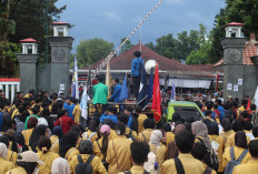 Mahasiswa di Banyumas Saling Dorong Dengan Aparat, Tuntut Pemerataan Pendidikan dan Kesejahteraan Buruh