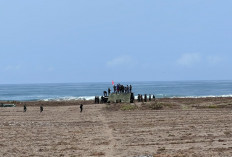 Arhanud Gelar Uji Coba Senjata di Pantai Setrojenar