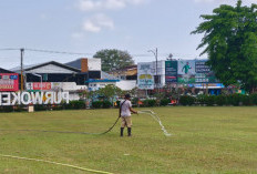 Alun-alun Purwokerto Ditutup Sementara, Rumput Menguning Saat Kemarau