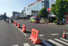 Bus Uji Coba Masuk CFD, Trans Banyumas Melintas di Alun-Alun Purwokerto