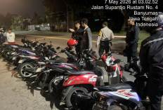 Polisi Bubarkan Balap Liar Sokaraja Banyumas, Sembilan Motor Langsung Diamankan