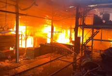 Pabrik Kayu di Kalibagor Terbakar, Rugi Rp2,5 Miliar, Api Diduga Berasal dari Mesin Sander 
